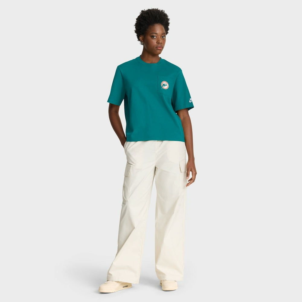 Miami Dolphins Women's Rewind Pocket Boxy T-Shirt | NFL Sale