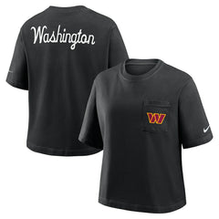 Washington Commanders Women's Rewind Pocket Boxy T-Shirt | NFL Outlet