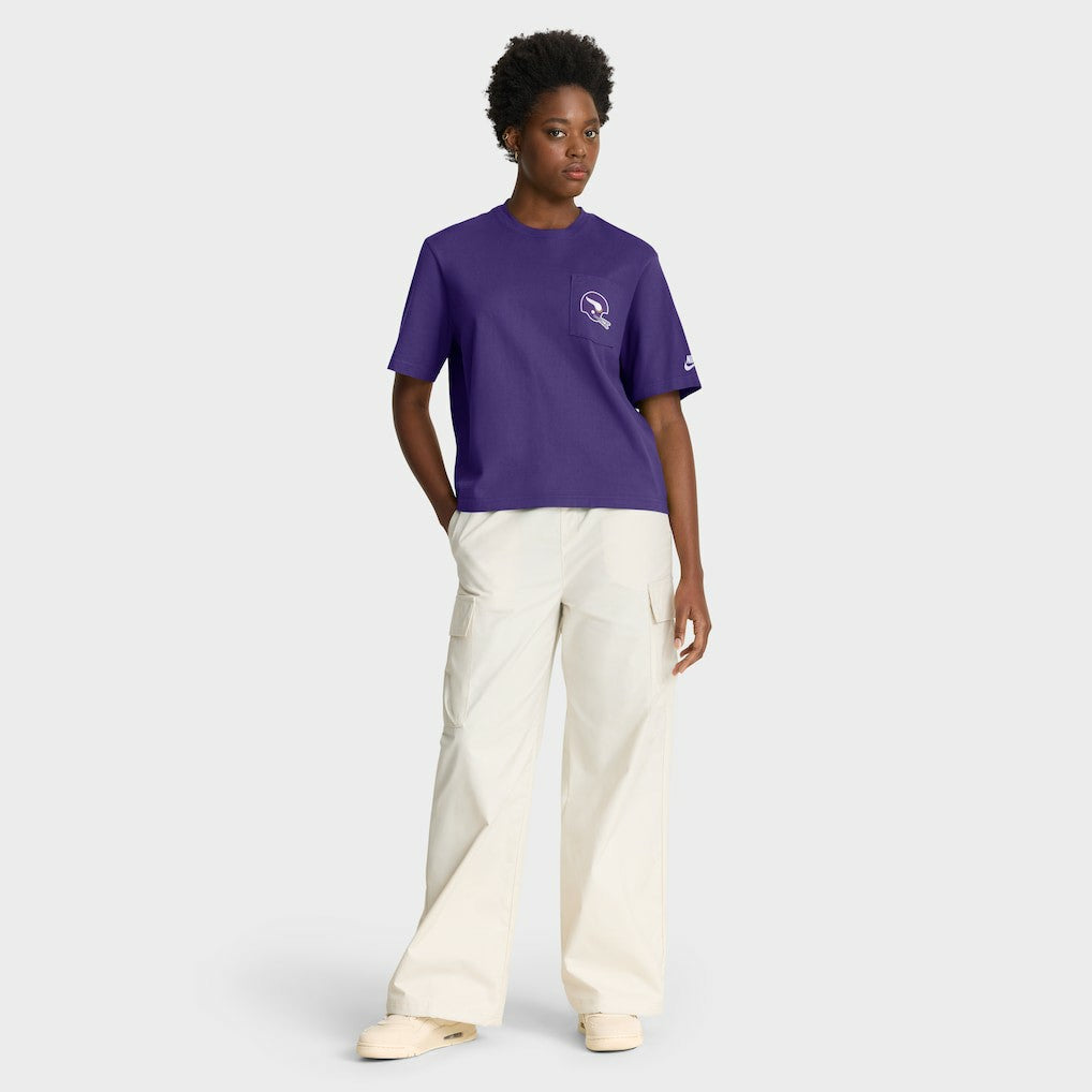 Minnesota Vikings Women's Rewind Pocket Boxy T-Shirt | NFL On sale