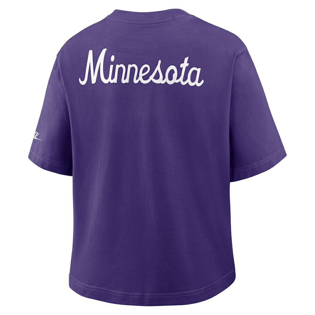 Minnesota Vikings Women's Rewind Pocket Boxy T-Shirt | NFL On sale