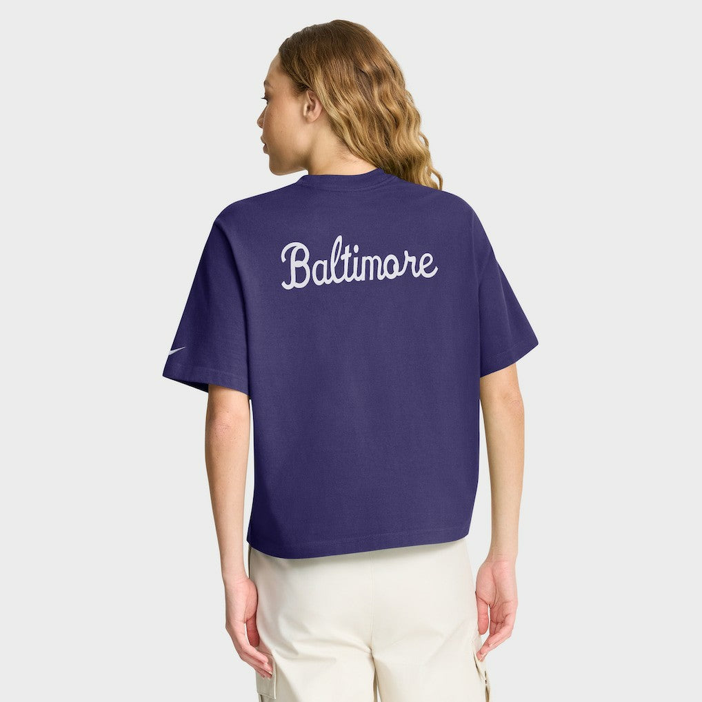 Baltimore Ravens Women's Rewind Pocket Boxy T-Shirt | NFL New