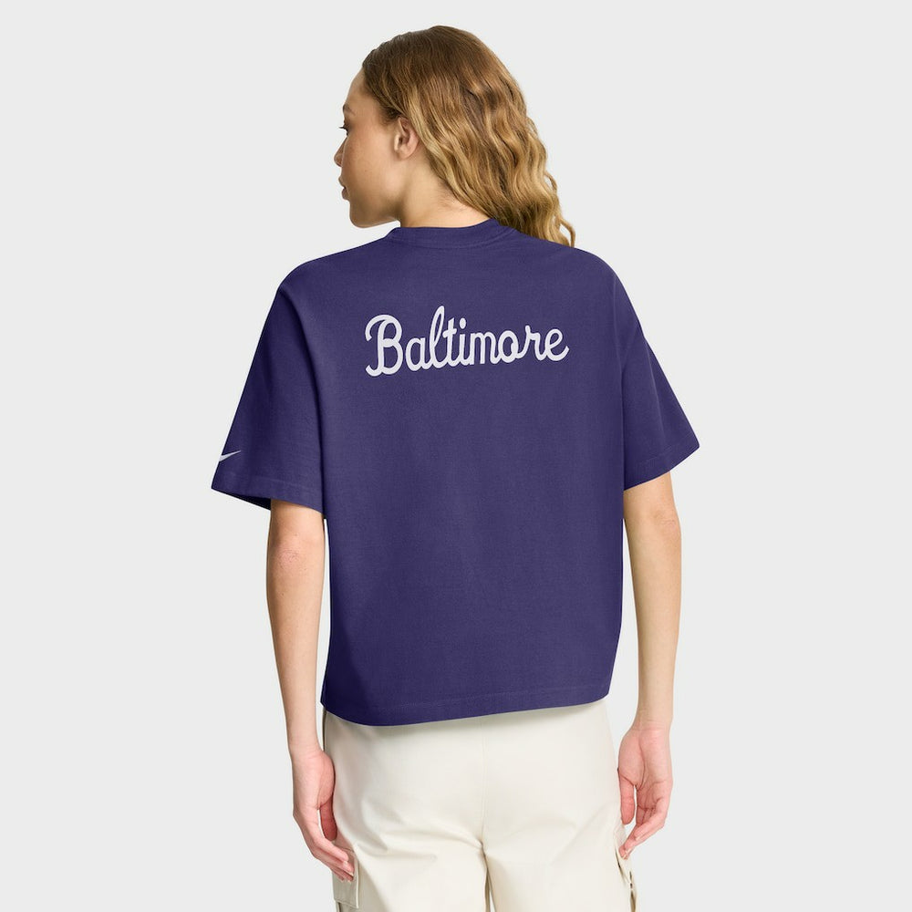 Baltimore Ravens Women's Rewind Pocket Boxy T-Shirt | NFL New