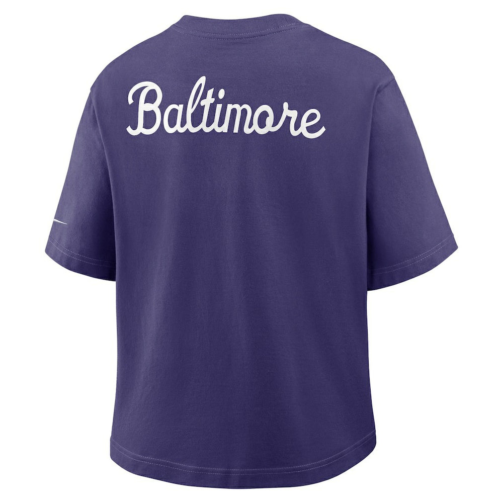 Baltimore Ravens Women's Rewind Pocket Boxy T-Shirt | NFL New