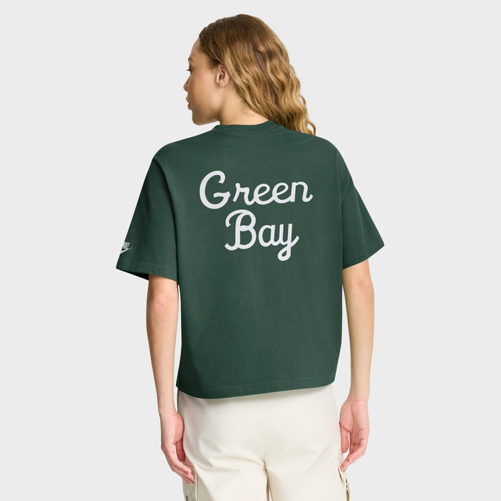 Green Bay Packers Women's Rewind Pocket Boxy T-Shirt | NFL Sale