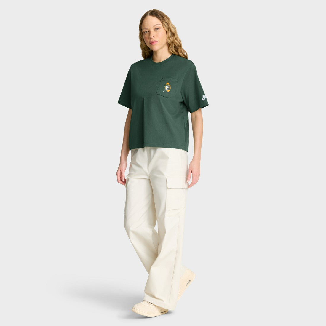 Green Bay Packers Women's Rewind Pocket Boxy T-Shirt | NFL Sale