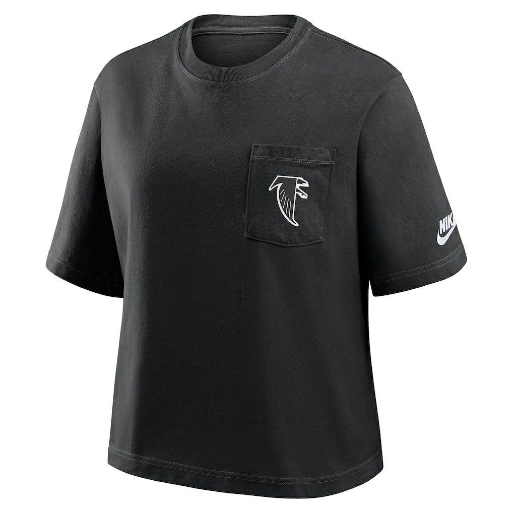 Atlanta Falcons Women's Rewind Pocket Boxy T-Shirt | NFL Online