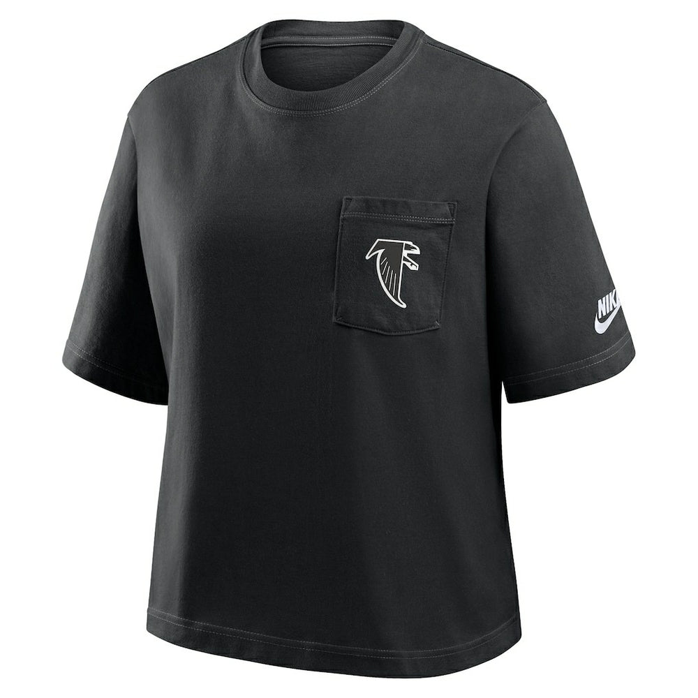 Atlanta Falcons Women's Rewind Pocket Boxy T-Shirt | NFL Online