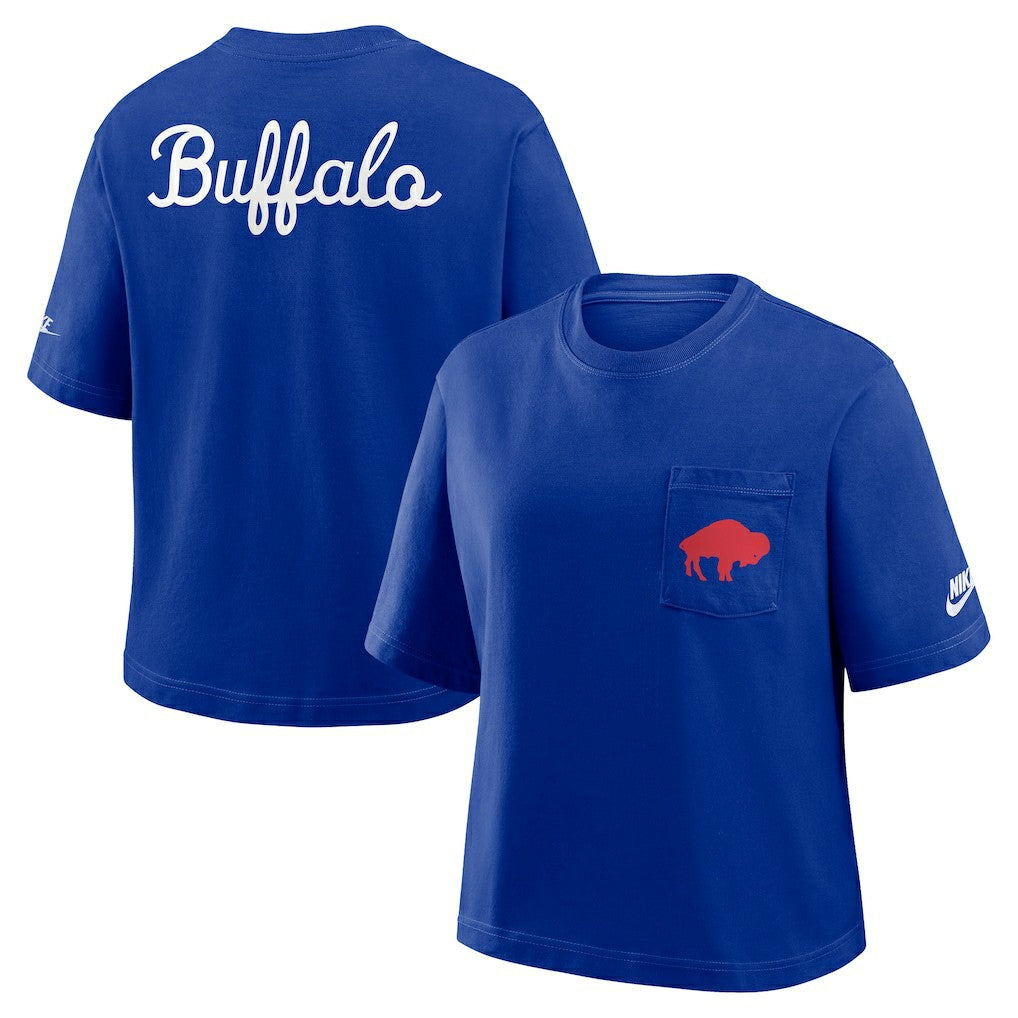 Buffalo Bills Women's Rewind Pocket Boxy T-Shirt | NFL Hot