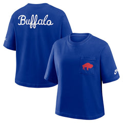 Buffalo Bills Women's Rewind Pocket Boxy T-Shirt | NFL Hot