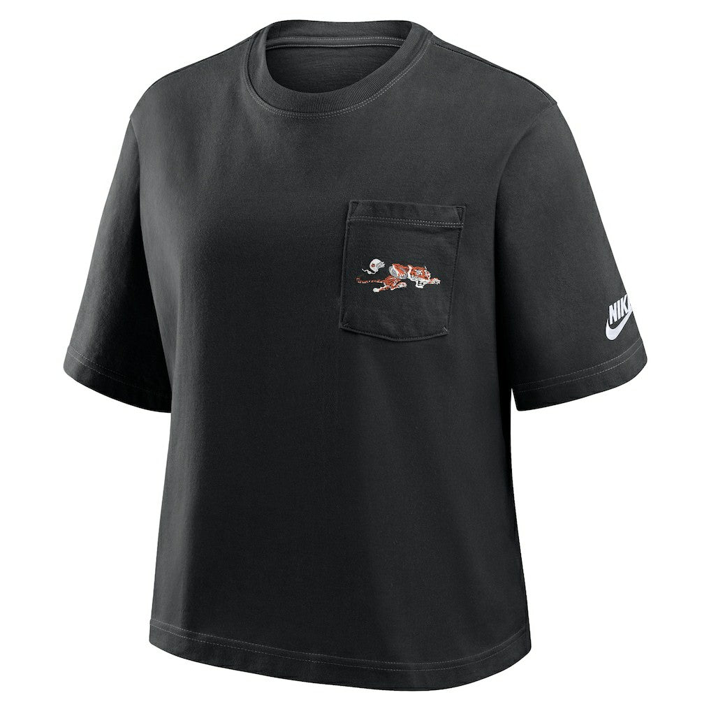 Cincinnati Bengals Women's Rewind Pocket Boxy T-Shirt | NFL Outlet