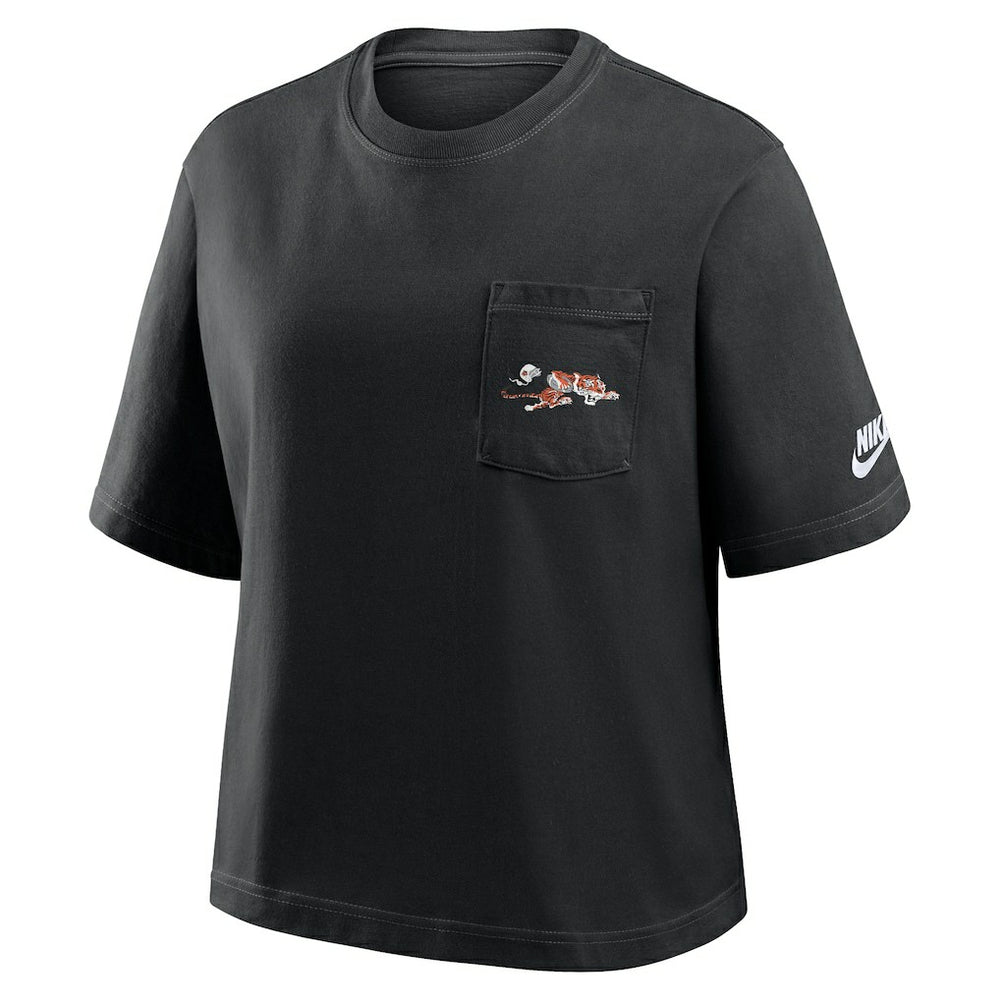 Cincinnati Bengals Women's Rewind Pocket Boxy T-Shirt | NFL Outlet