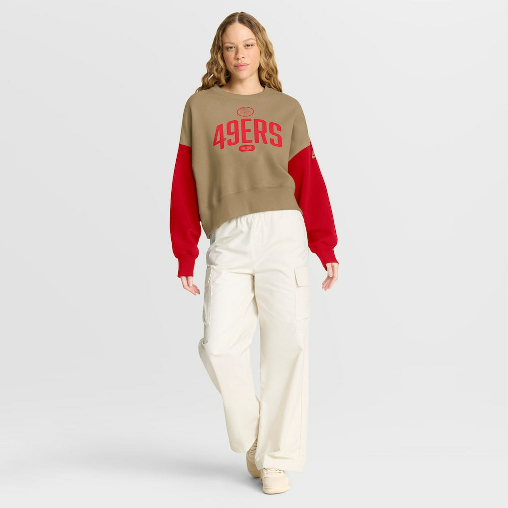 San Francisco 49ers Women's Oversized Rewind Pullover Sweatshirt | NFL US