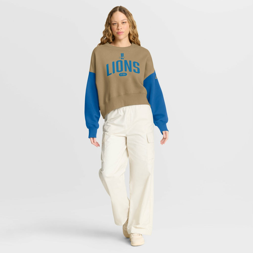Detroit Lions Women's Oversized Rewind Pullover Sweatshirt | NFL Online