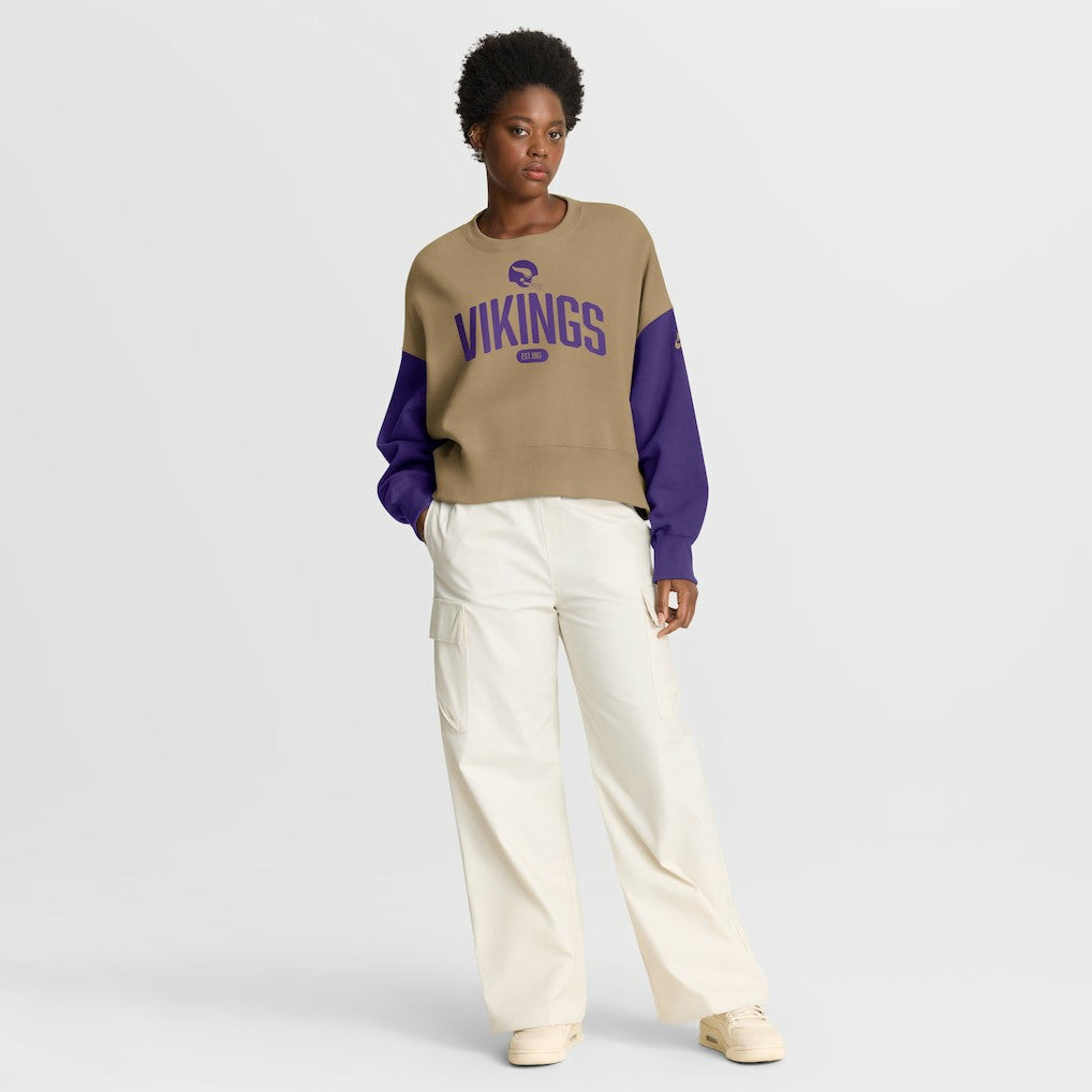 Minnesota Vikings Women's Oversized Rewind Pullover Sweatshirt | NFL Online