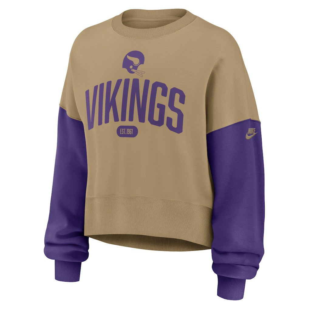 Minnesota Vikings Women's Oversized Rewind Pullover Sweatshirt | NFL Online