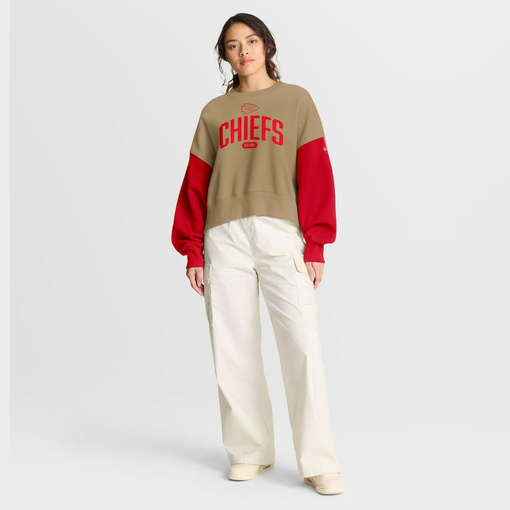 Kansas City Chiefs Women's Oversized Rewind Pullover Sweatshirt | NFL Near me
