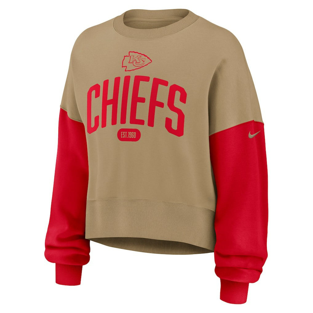 Kansas City Chiefs Women's Oversized Rewind Pullover Sweatshirt | NFL Near me