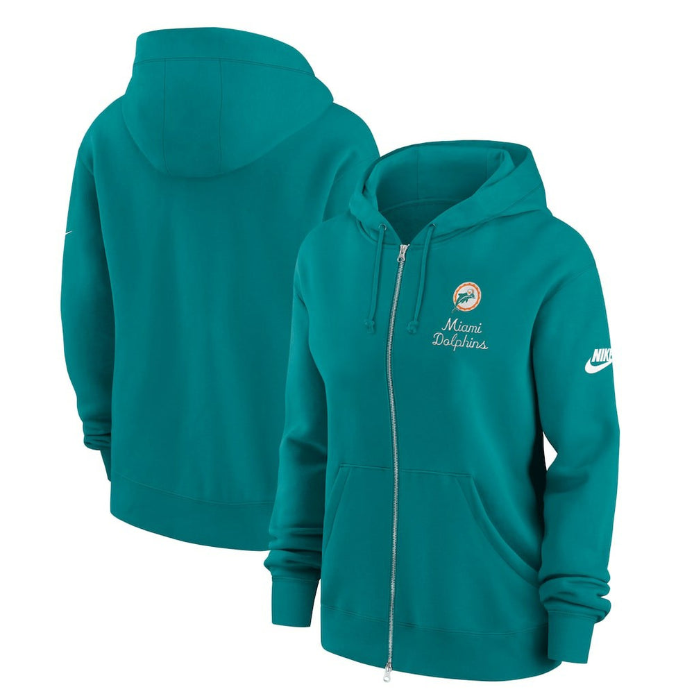 Miami Dolphins Women's Phoenix Rewind Full-Zip Hoodie | NFL Online