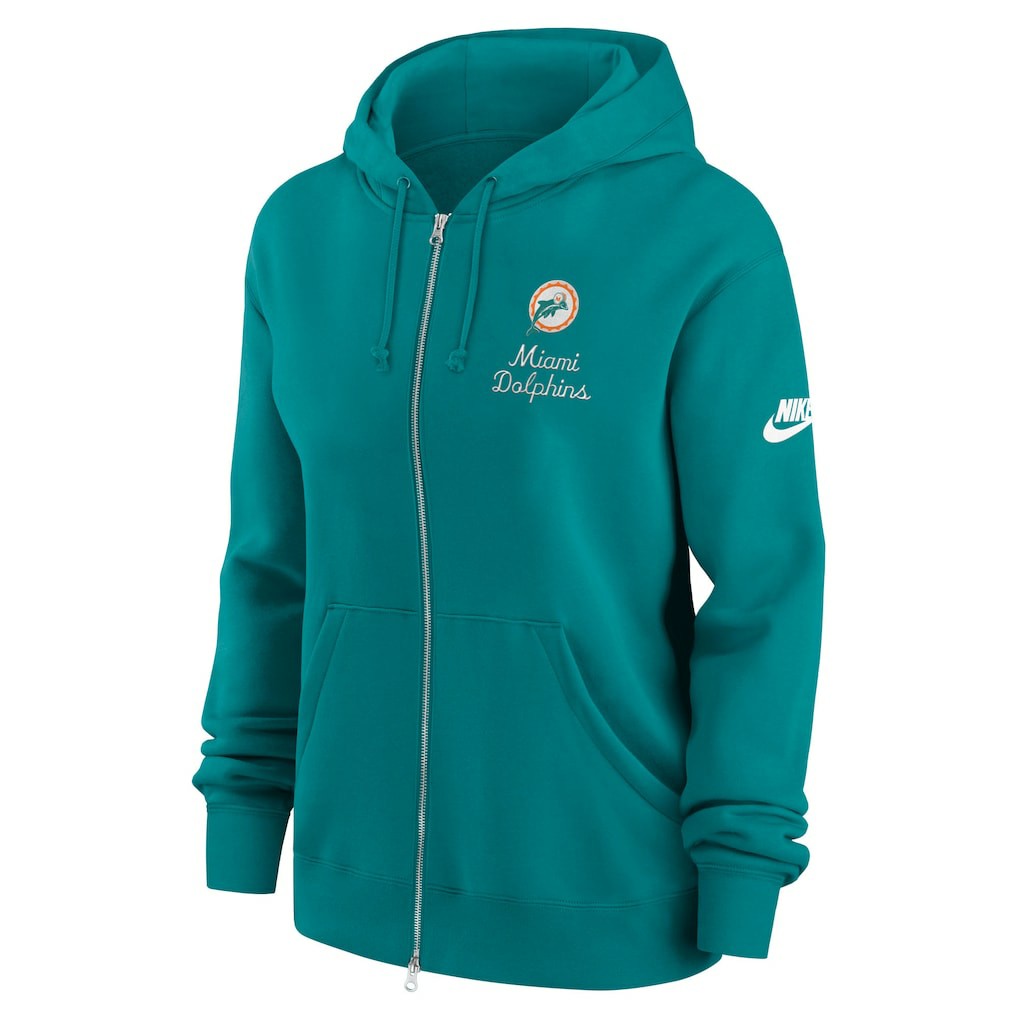 Miami Dolphins Women's Phoenix Rewind Full-Zip Hoodie | NFL Online