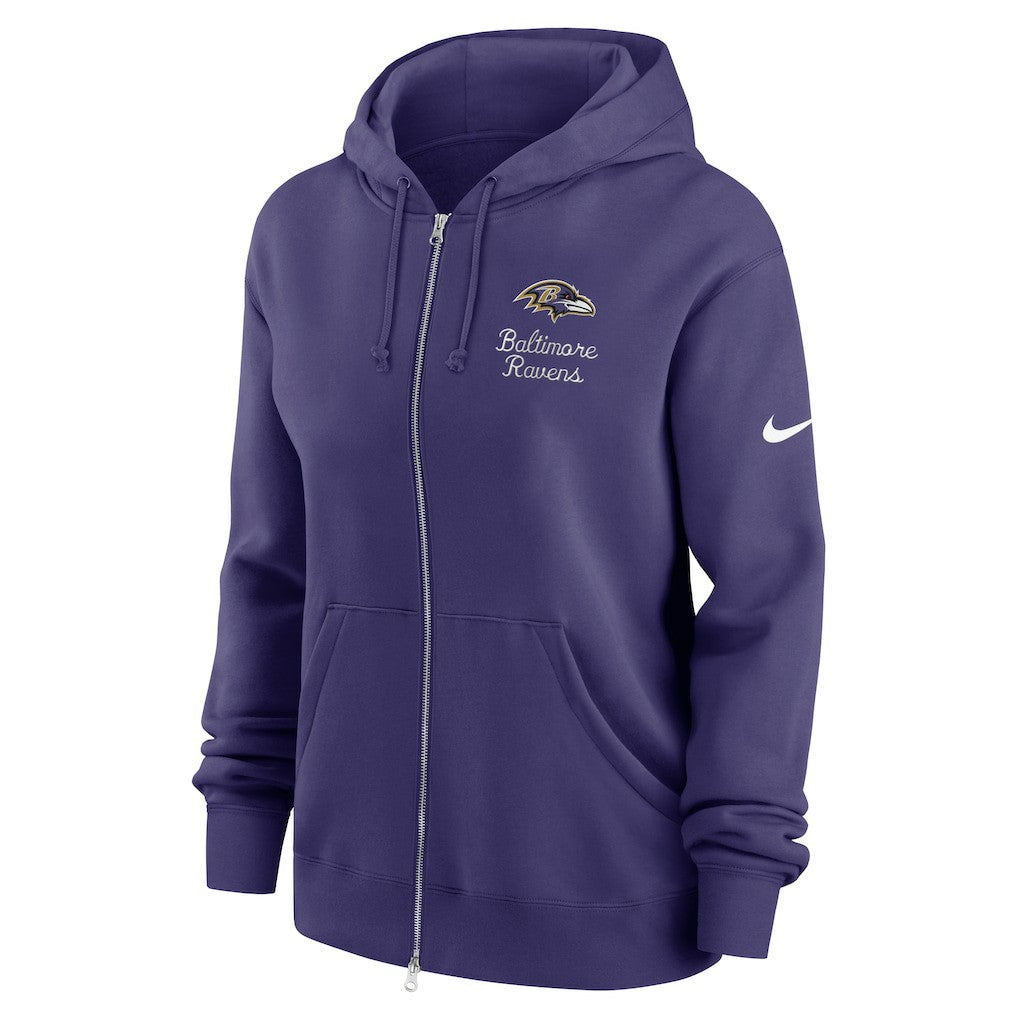 Baltimore Ravens Women's Phoenix Rewind Full-Zip Hoodie | NFL Outlet