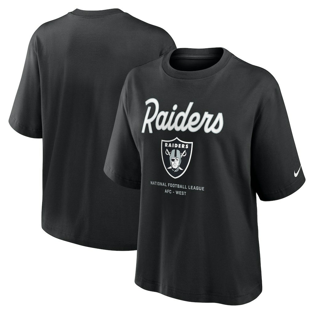 Las Vegas Raiders Women's Essential Script Relaxed Boxy T-Shirt | NFL Sale