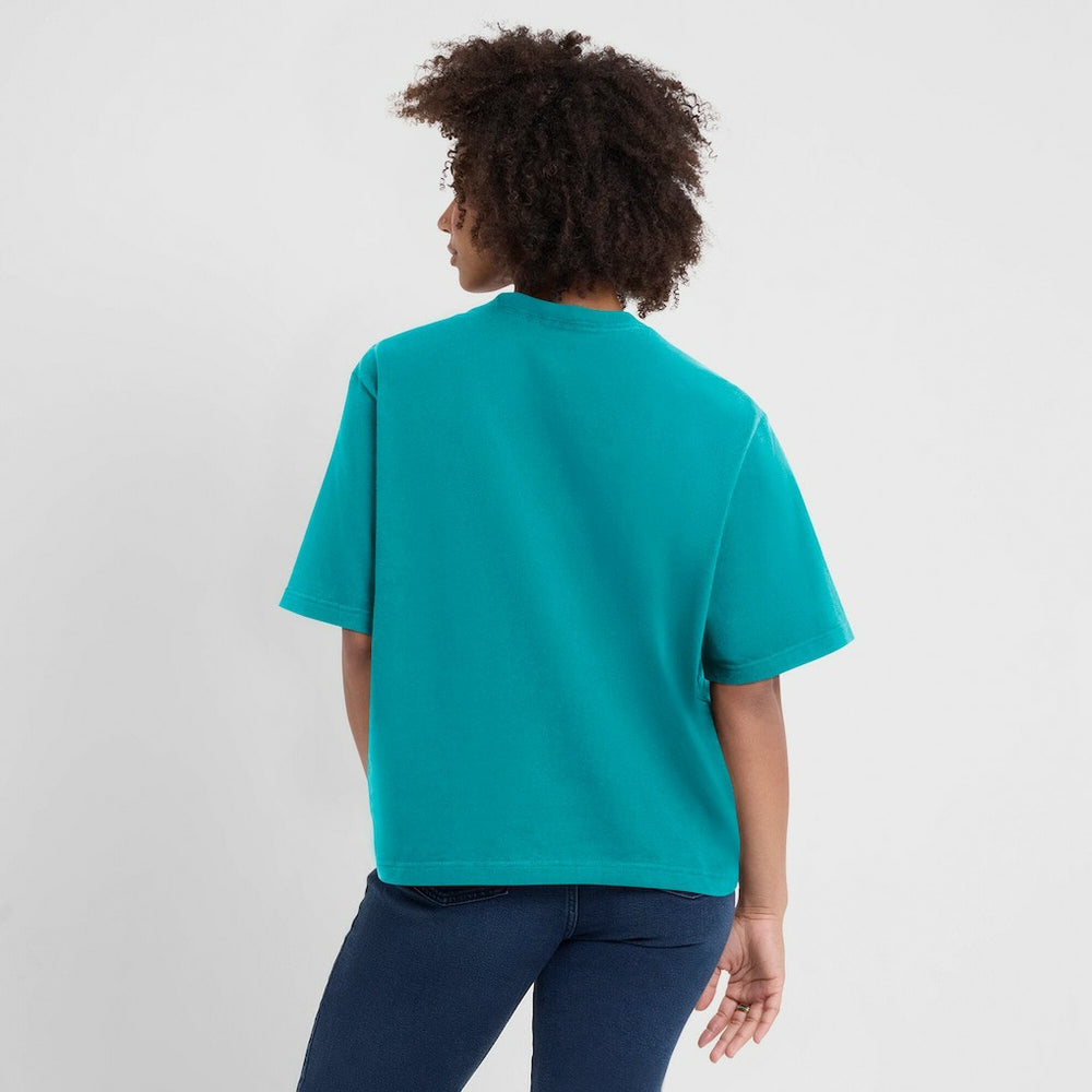 Miami Dolphins Women's Essential Script Relaxed Boxy T-Shirt | NFL Hot