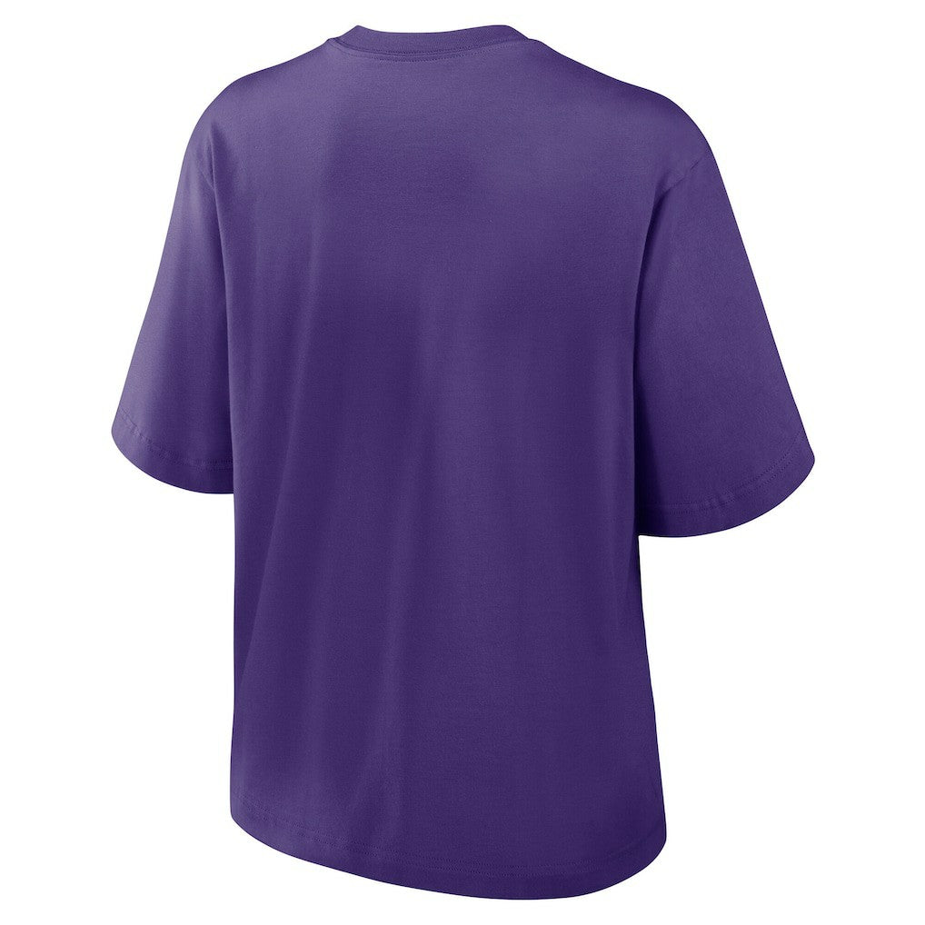 Minnesota Vikings Women's Essential Script Relaxed Boxy T-Shirt | NFL Discount