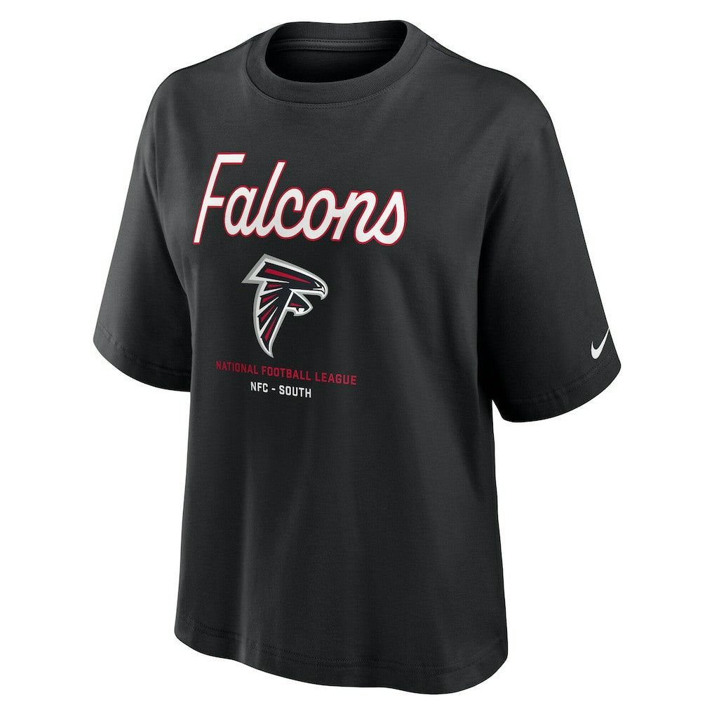 Atlanta Falcons Women's Essential Script Relaxed Boxy T-Shirt | NFL US