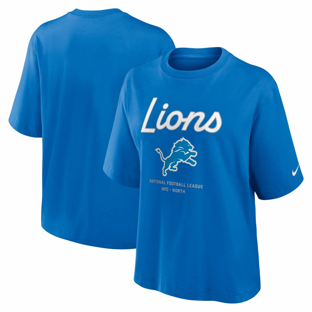 Detroit Lions Women's Essential Script Relaxed Boxy T-Shirt | NFL Online