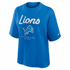 Detroit Lions Women's Essential Script Relaxed Boxy T-Shirt | NFL Online