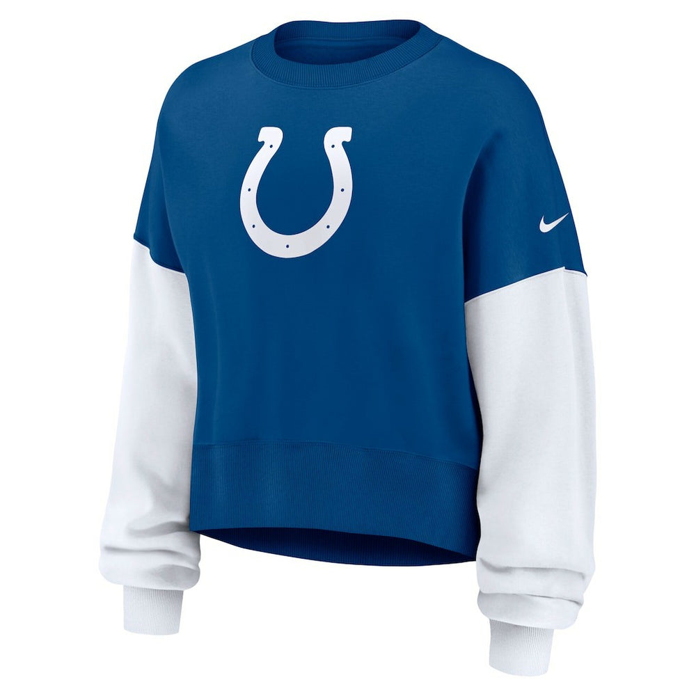 Indianapolis Colts Women's Oversized Color-Block Pullover Sweatshirt | NFL Hot