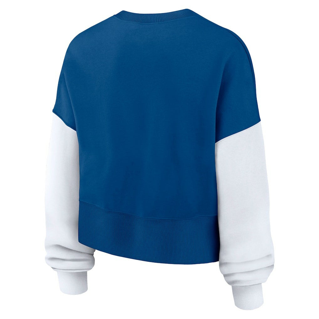 Indianapolis Colts Women's Oversized Color-Block Pullover Sweatshirt | NFL Hot