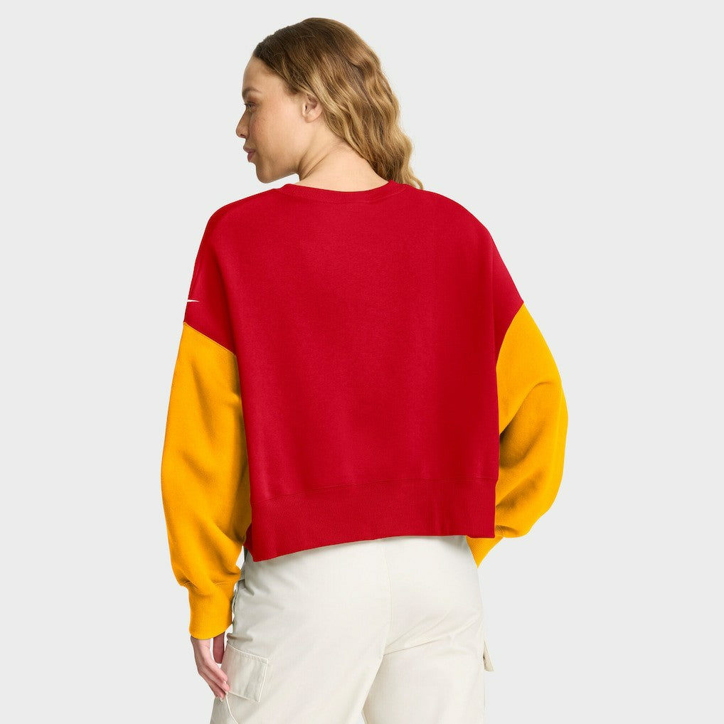 Kansas City Chiefs Women's Oversized Color-Block Pullover Sweatshirt | NFL US