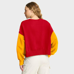 Kansas City Chiefs Women's Oversized Color-Block Pullover Sweatshirt | NFL US