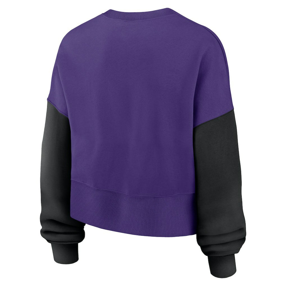 Minnesota Vikings Women's Oversized Color-Block Pullover Sweatshirt | NFL Near me