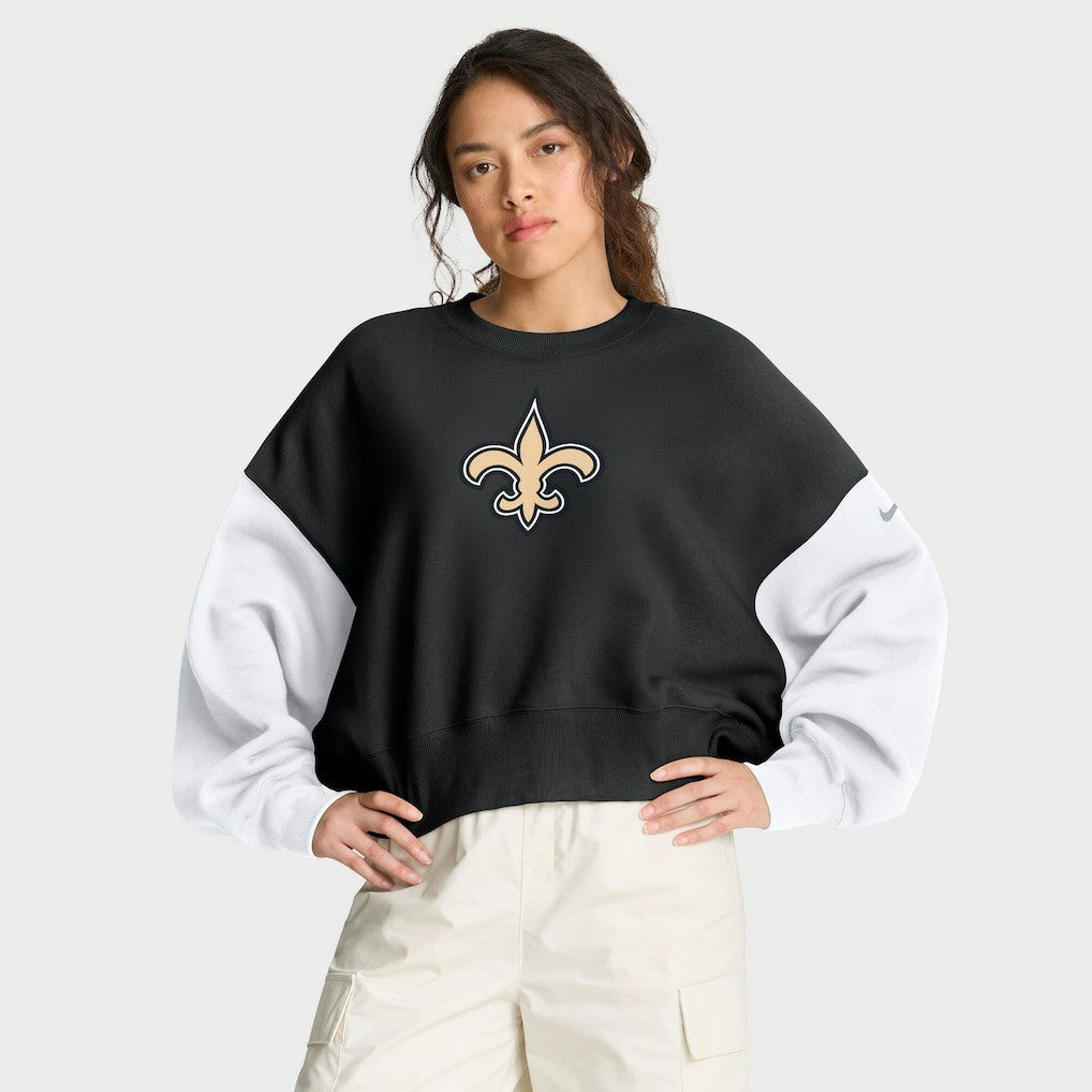 New Orleans Saints Women's Oversized Color-Block Pullover Sweatshirt | NFL On sale