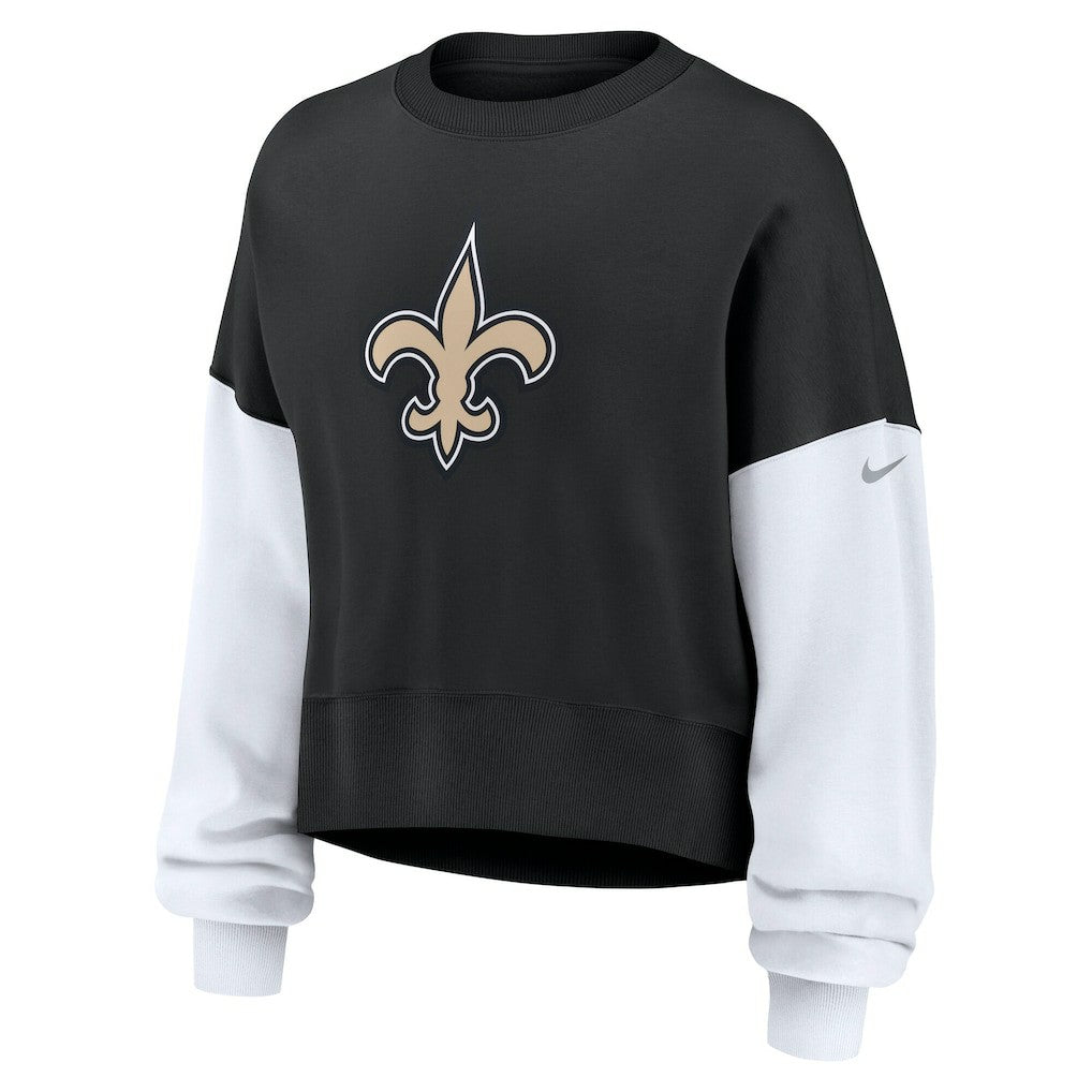 New Orleans Saints Women's Oversized Color-Block Pullover Sweatshirt | NFL On sale
