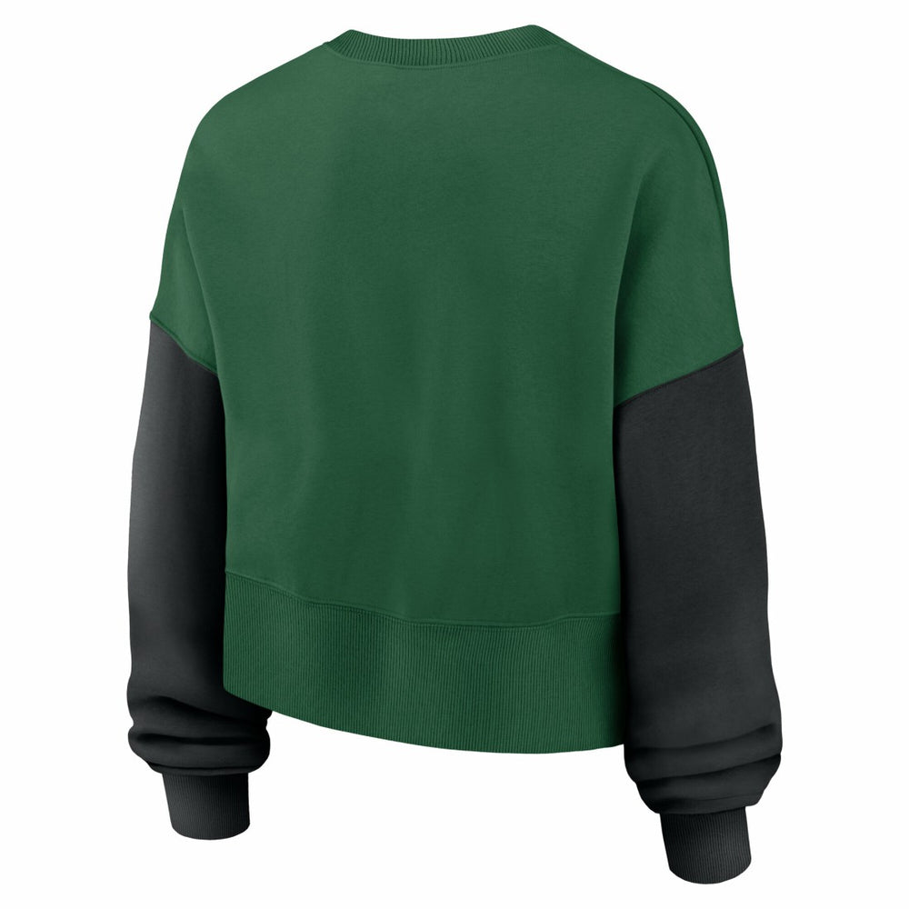 New York Jets Women's Oversized Color-Block Pullover Sweatshirt | NFL Sale
