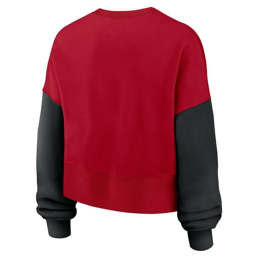 San Francisco 49ers Women's Oversized Color-Block Pullover Sweatshirt | NFL US