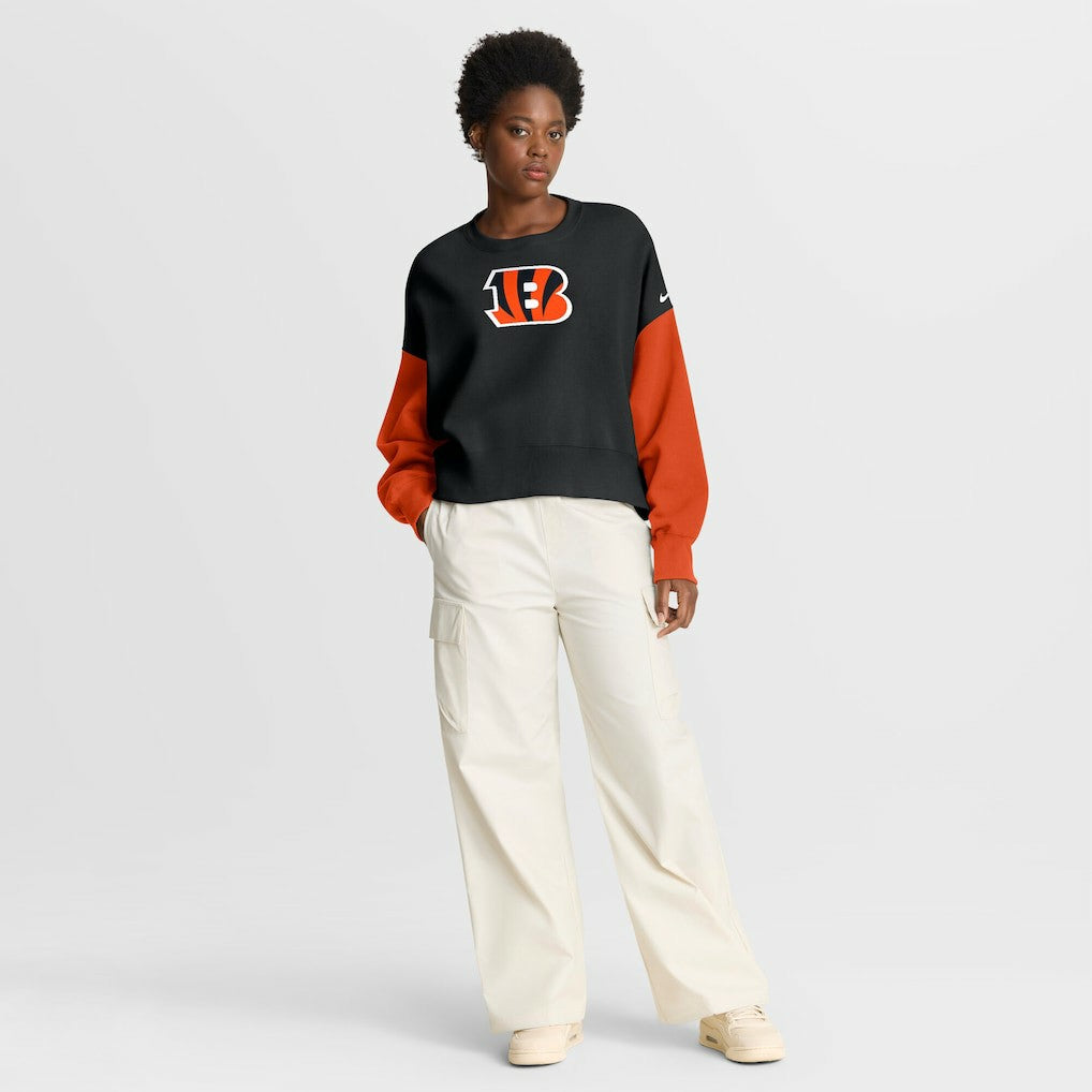 Cincinnati Bengals Women's Oversized Color-Block Pullover Sweatshirt | NFL On sale