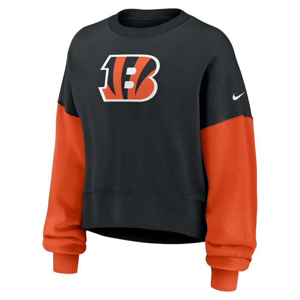 Cincinnati Bengals Women's Oversized Color-Block Pullover Sweatshirt | NFL On sale