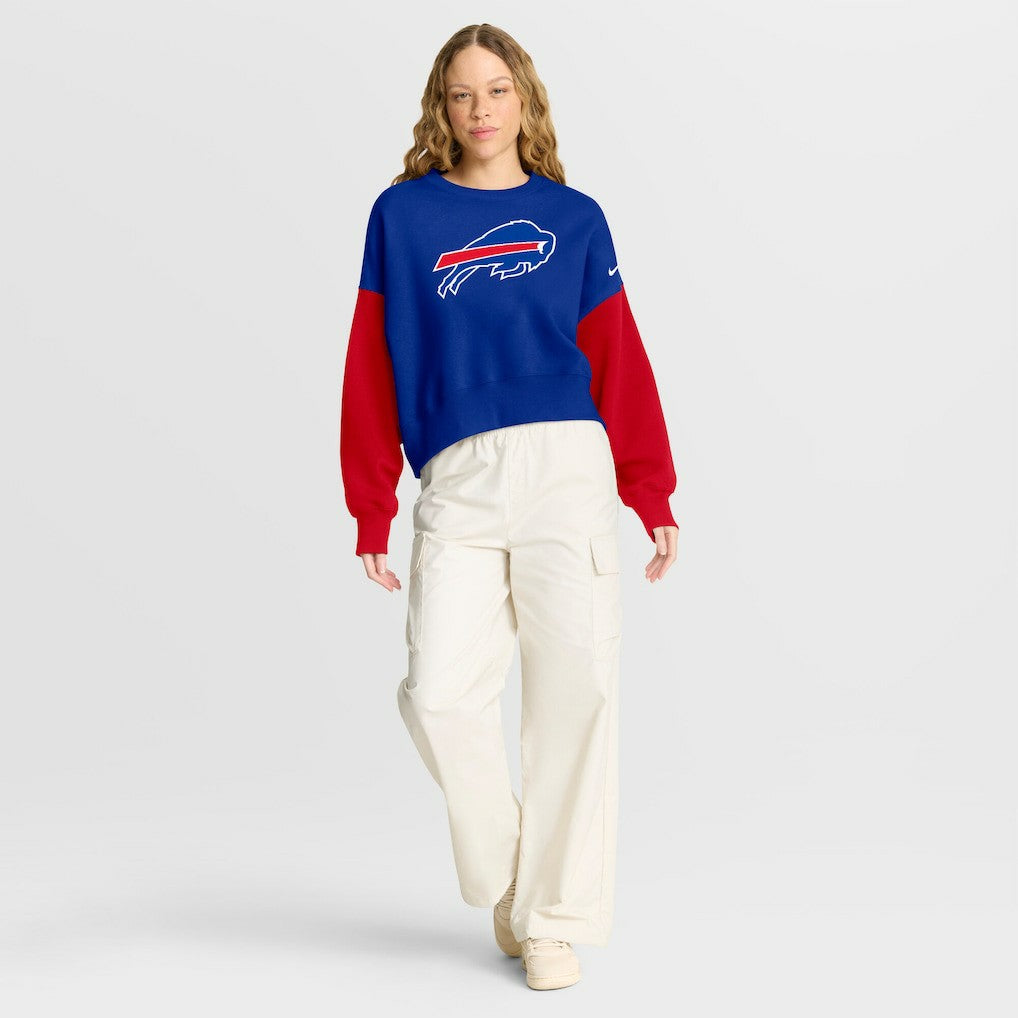 Buffalo Bills Women's Oversized Color-Block Pullover Sweatshirt | NFL US