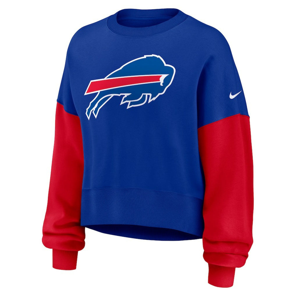 Buffalo Bills Women's Oversized Color-Block Pullover Sweatshirt | NFL US