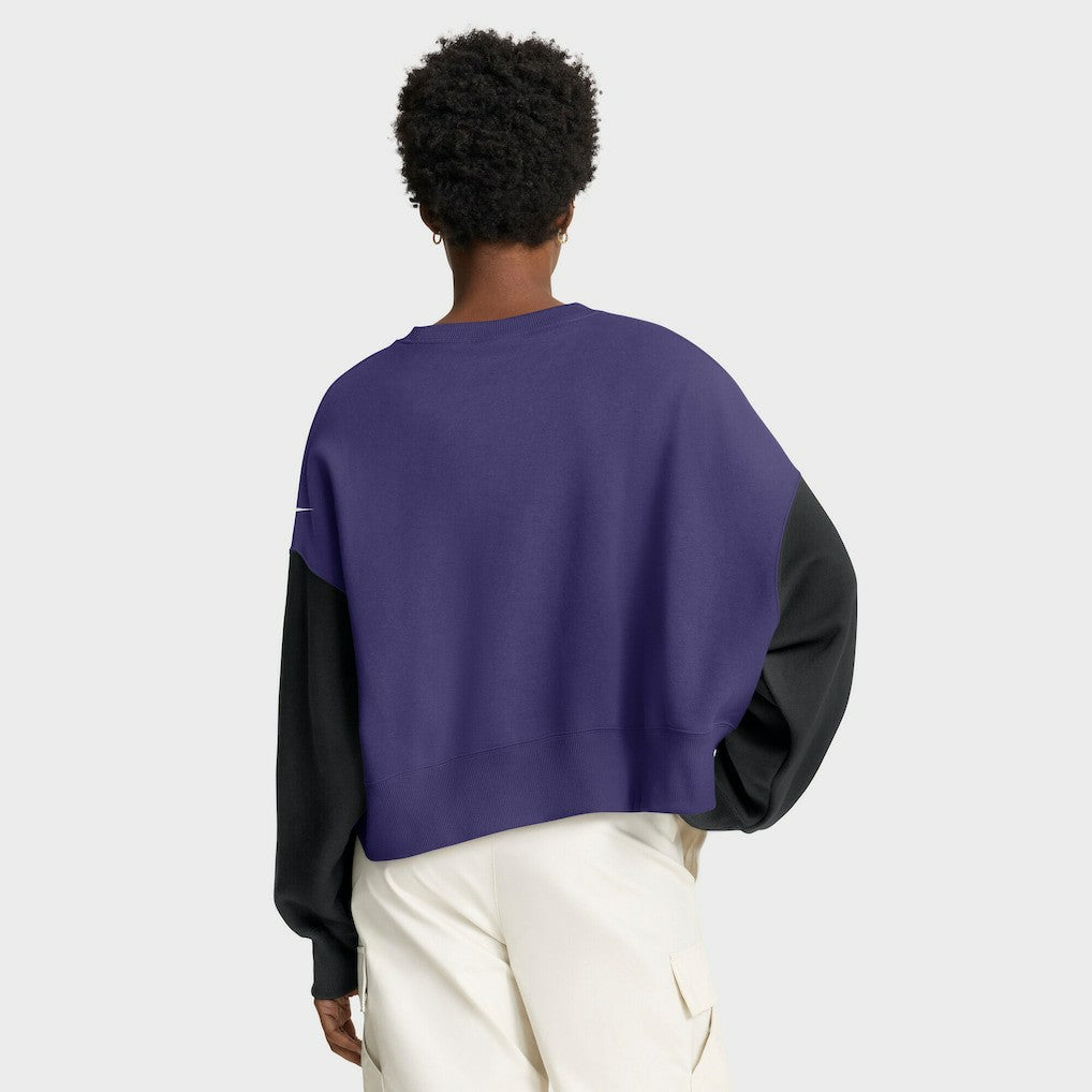 Baltimore Ravens Women's Oversized Color-Block Pullover Sweatshirt | NFL Outlet