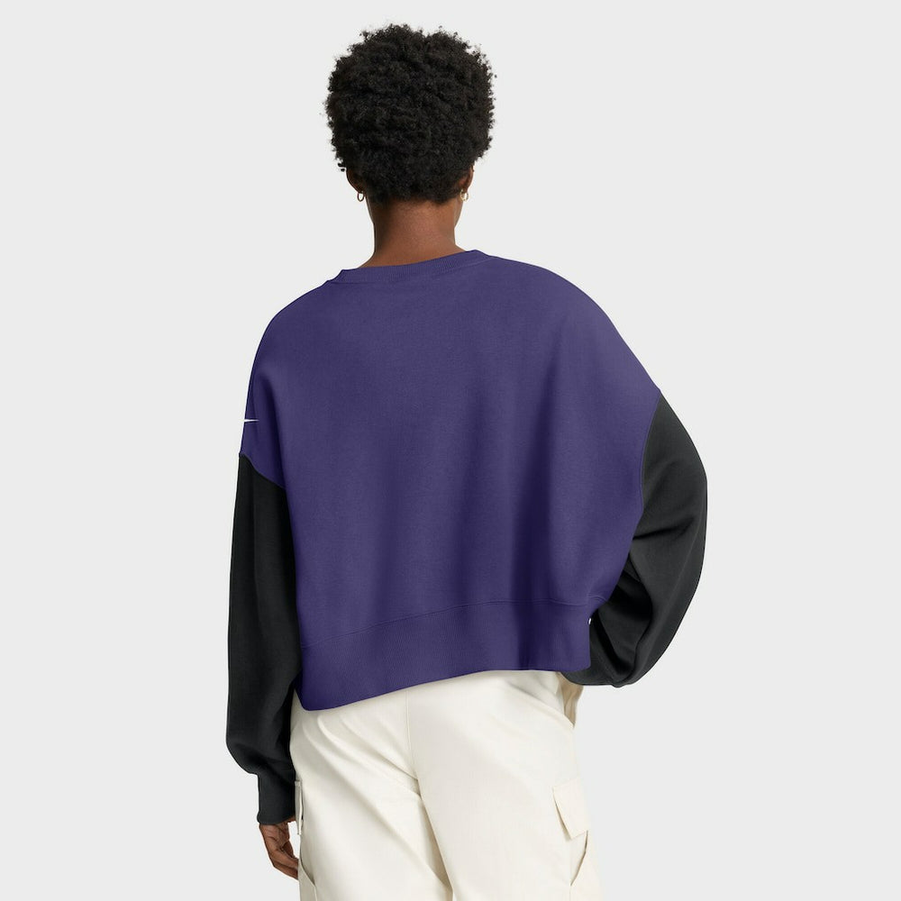 Baltimore Ravens Women's Oversized Color-Block Pullover Sweatshirt | NFL Outlet