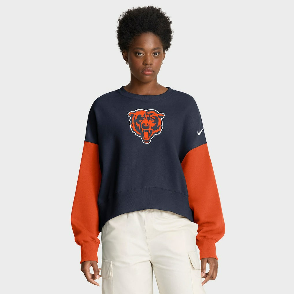 Chicago Bears Women's Oversized Color-Block Pullover Sweatshirt | NFL US