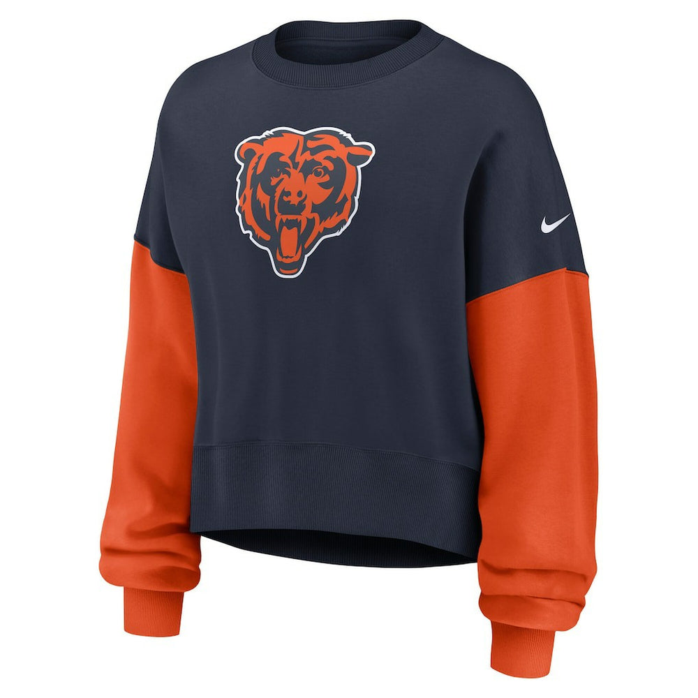 Chicago Bears Women's Oversized Color-Block Pullover Sweatshirt | NFL US