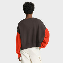 Cleveland Browns Women's Oversized Color-Block Pullover Sweatshirt | NFL Outlet