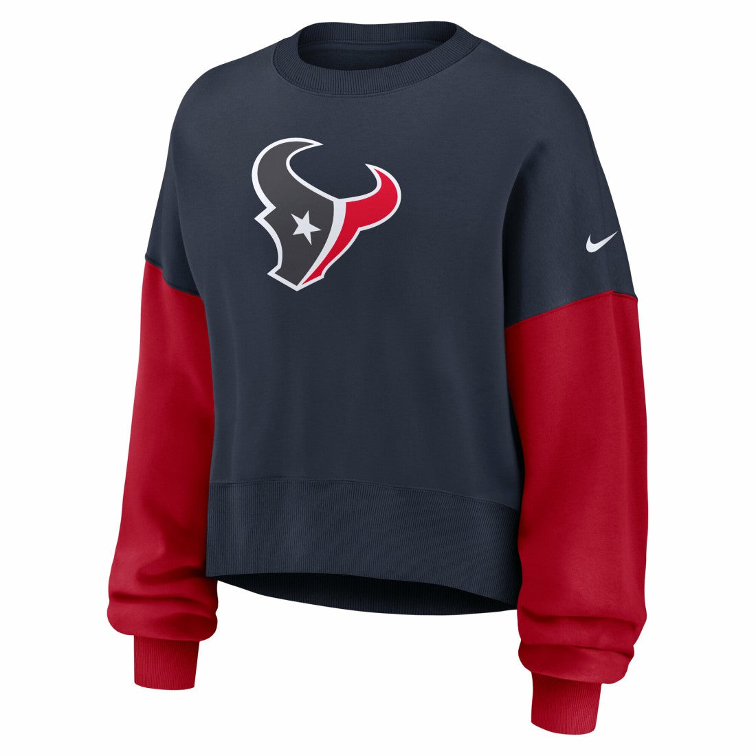 Houston Texans Women's Oversized Color-Block Pullover Sweatshirt | NFL Hot
