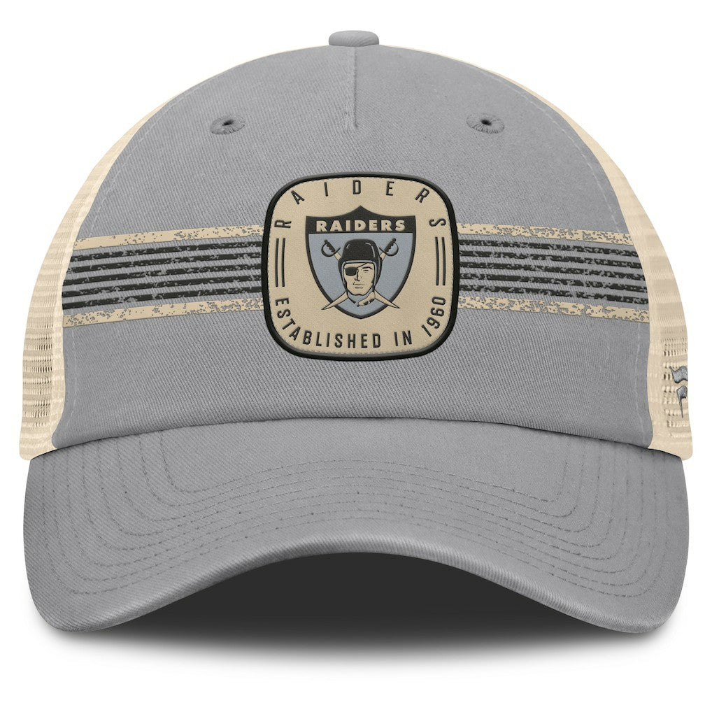 Las Vegas Raiders Heritage Bootleg Trucker Adjustable Hat | NFL Hot